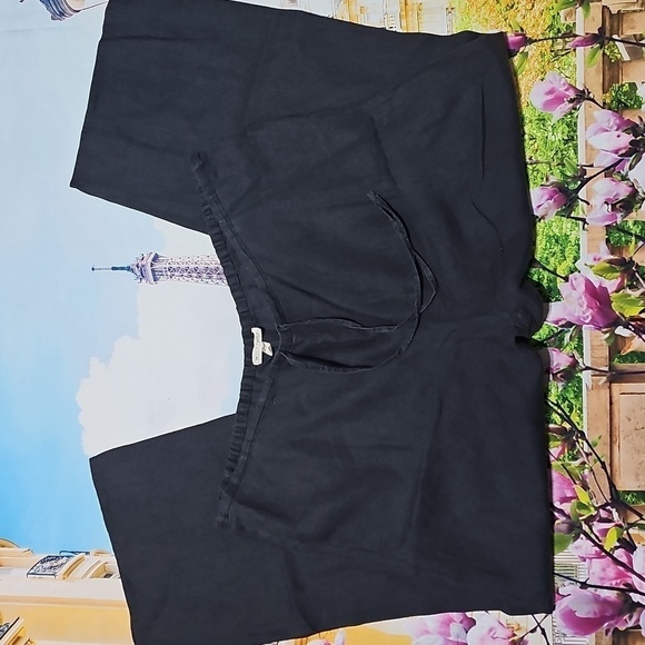 Eileen Fisher Gray Irish Linen Crop Pants Size Medium - Picture 1 of 7